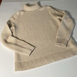 J Crew tan turtleneck sweater beautiful condition women’s size M